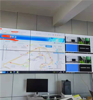 重慶萬州xxx環(huán)衛(wèi)上市集團49寸3.5mm2X3矩陣+壁掛支架